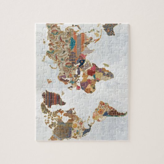 PatroonWereldkaart Legpuzzel (Verticaal)