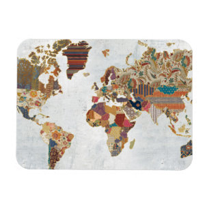 PatroonWereldkaart Magneet