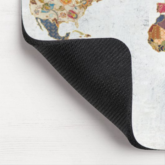 PatroonWereldkaart Muismat (Hoek)