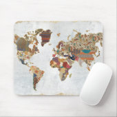 PatroonWereldkaart Muismat (Met muis)