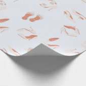 Patroonwitte brij-schoenen cadeaupapier (Hoek)