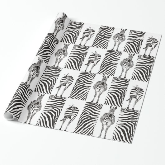 Patroonzebras Cadeaupapier (Uitgerold)