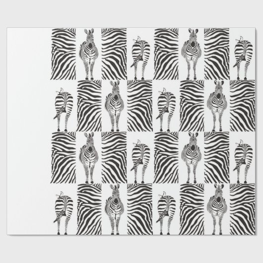 Patroonzebras Cadeaupapier (Vlak)