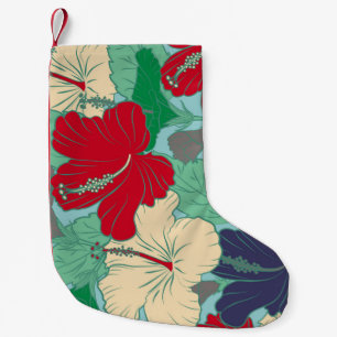 Patroonzomerse mode. Exotische bloemen in legering Kleine Kerstsok