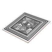 Patroonzwart en wit tegeltje (Zijkant)