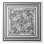 Patroonzwart en wit tegeltje (Voorkant)