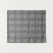 Patroonzwart en wit wandkleed (Voorkant (horizontaal))