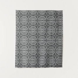 Patroonzwart en wit wandkleed