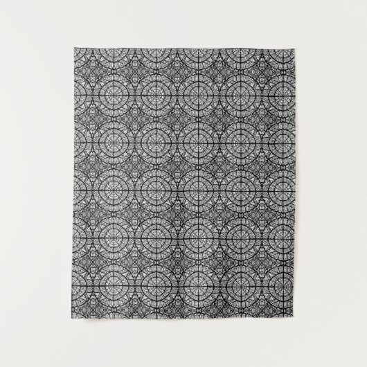 Patroonzwart en wit wandkleed (Voorkant)