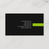 Patroonzwart wit groen aantrekkelijk Visitekaartje (Achterkant)