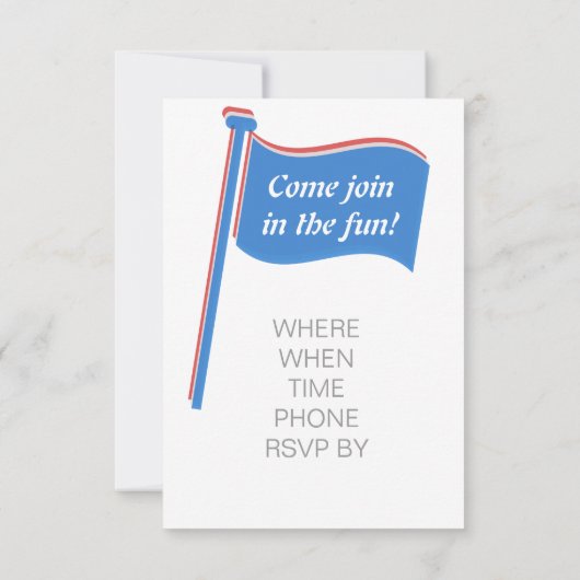 Patrotisch 4 juli uitnodiging (Achterkant)