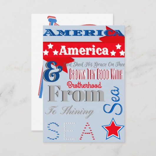 Patrotisch 4 juli uitnodiging (Voorkant / Achterkant)