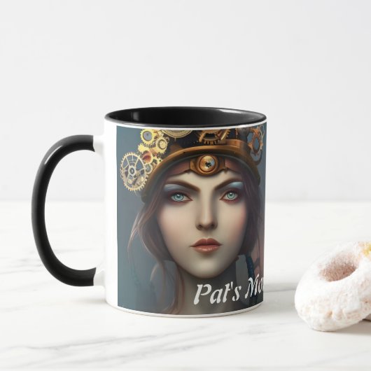 Pat's Morning Cafeïne Gepersonaliseerde  Mok (Met donut)