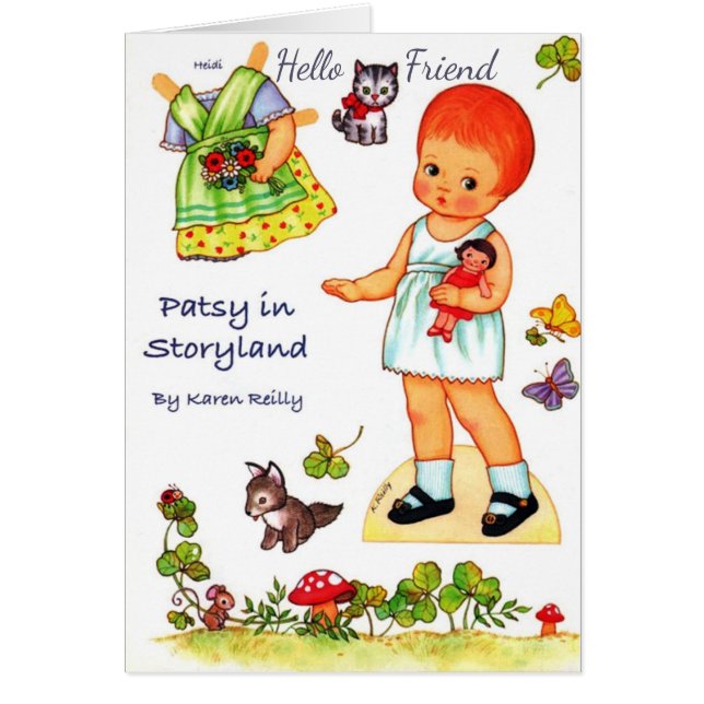 Patsy in Storyland Paper Doll snijdt kledingkaart  (Voorkant)