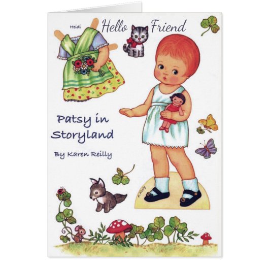 Patsy in Storyland Paper Doll snijdt kledingkaart  (Voorkant)