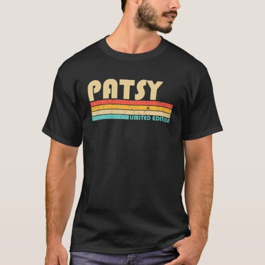 PATSY Name Personalized Retro  80S 90S Birt T-shirt (Voorkant)