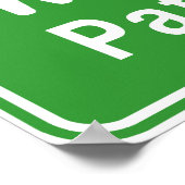 Pattaya Ahead ⚠ Thai Highway Traffic Sign ⚠ Poster (Hoek)