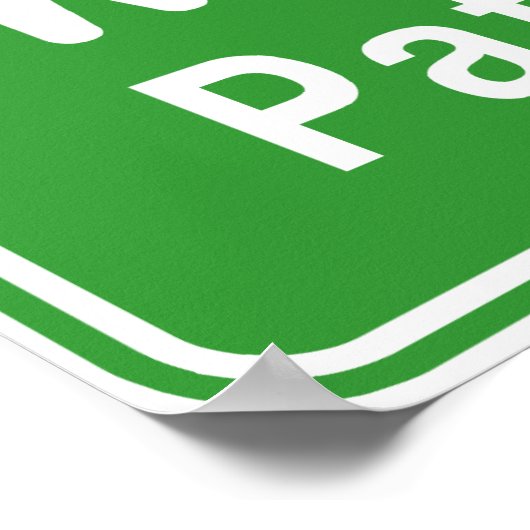 Pattaya Ahead ⚠ Thai Highway Traffic Sign ⚠ Poster (Hoek)