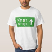 Pattaya Ahead ⚠ Thai Highway Traffic Sign ⚠ T-shirt (Voorkant)