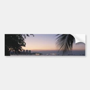 Pattaya Beach Sunset ... Chonburi, Thailand Bumpersticker