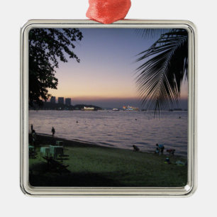 Pattaya Beach Sunset ... Chonburi, Thailand Metalen Ornament