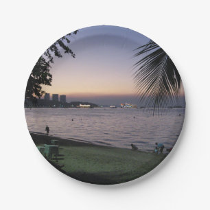 Pattaya Beach Sunset ... Chonburi, Thailand Papieren Bordje
