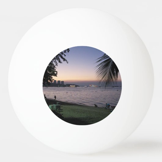 Pattaya Beach Sunset ... Chonburi, Thailand Pingpongbal (Voorkant)