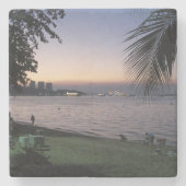 Pattaya Beach Sunset ... Chonburi, Thailand Stenen Onderzetter (Voorkant)