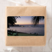 Pattaya Beach Zonsondergang ... Chonburi, Thailand Etiket (Insitu)