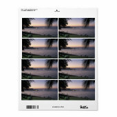 Pattaya Beach Zonsondergang ... Chonburi, Thailand Etiket (Full Sheet)