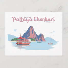 Pattaya Chonburi Thailand Pastelreizen Briefkaart