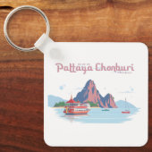 Pattaya Chonburi Thailand Pastelreizen Sleutelhanger (Voorkant)