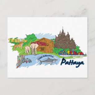 Pattaya Thailand Famous City Briefkaart
