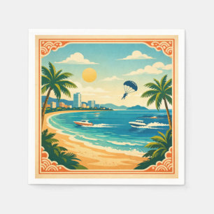 Pattaya, Thailand, in een clean retro Servet