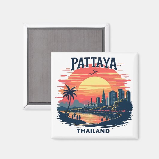 Pattaya Thailand Magneet (Voorkant / Achterkant)