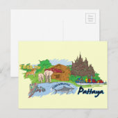 Pattaya Thailand Travel Briefkaart (Voorkant / Achterkant)