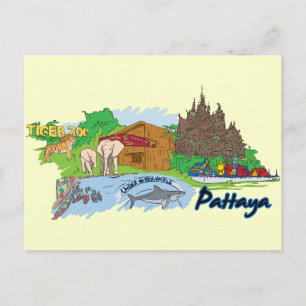 Pattaya Thailand Travel Briefkaart