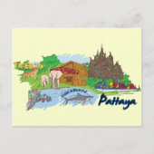 Pattaya Thailand Travel Briefkaart (Voorkant)