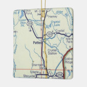 Patten Maine  Map Keramisch Ornament (Links)