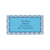 Patterated Blue Large Address Label (Voorkant)