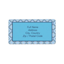 Patterated Blue Large Address Label