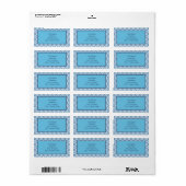 Patterated Blue Large Address Label (Full Sheet)