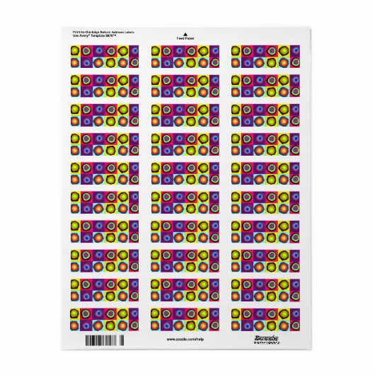 pattercirkels etiket (Full Sheet)