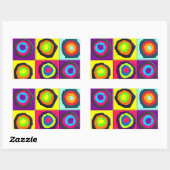 pattercirkels rechthoekige sticker (Vel)