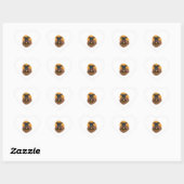 Patterdale doodsbange hart sticker (Vel)