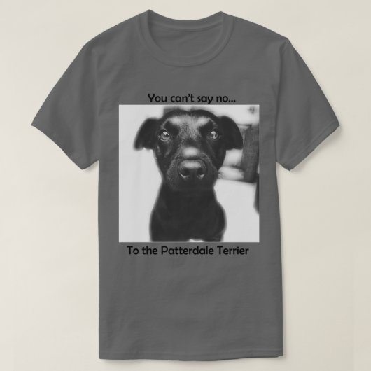 Patterdale Terrier Cant say T-shirt (Design voorkant)
