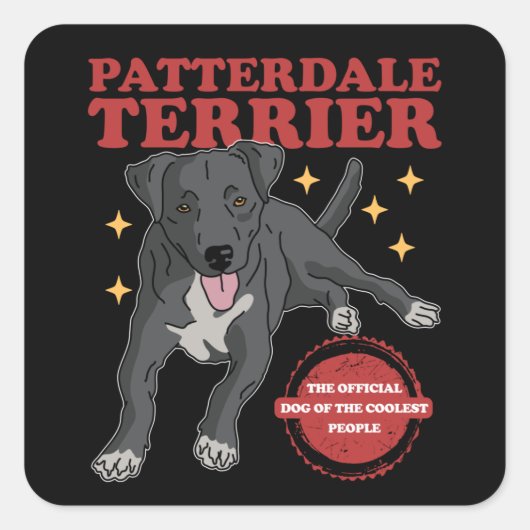 Patterdale Terrier Dog Of The Coolest Patterdales Vierkante Sticker (Voorkant)