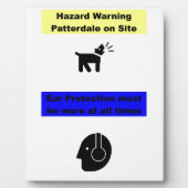 Patterdale Terrier Hazard Warning! Fotoplaat (Voorkant)