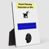 Patterdale Terrier Hazard Warning! Fotoplaat (Zijkant)
