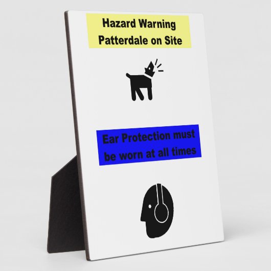 Patterdale Terrier Hazard Warning! Fotoplaat (Zijkant)
